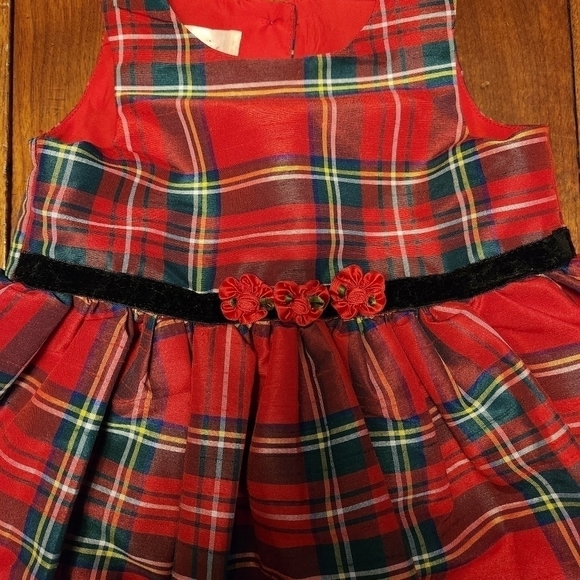 𝅺LAURA Ashley London Girls Christmas Plaid Dress - Picture 5 of 7